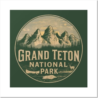 Vintage Grand Teton National Park Posters and Art